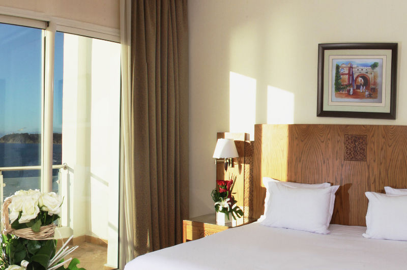 Grand Mogador Sea View & Spa Tangeri Esterno foto A bedroom at the Hilton Tel Aviv