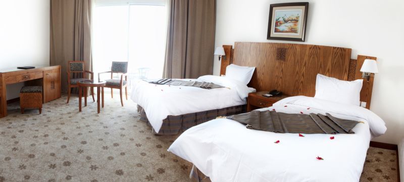 Grand Mogador Sea View & Spa Tangeri Esterno foto A room at the hotel